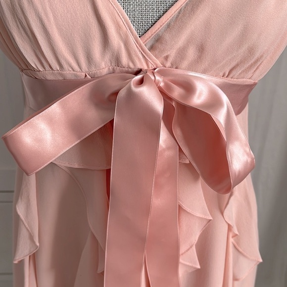 BCBGMaxAzria 100% Silk Dress Antique Blush - Picture 5 of 12